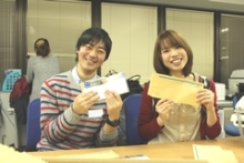 「ボランティアデイ」 領収書発送&ボランティア新年会 レポート 6 A大学2人組